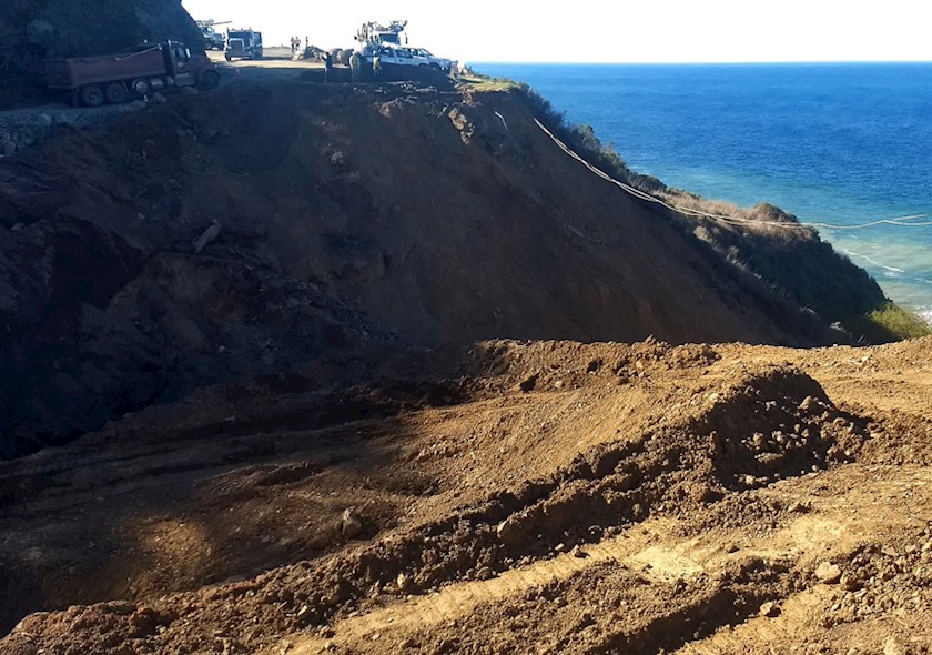 View of Rat Creek Slide (2021) in California