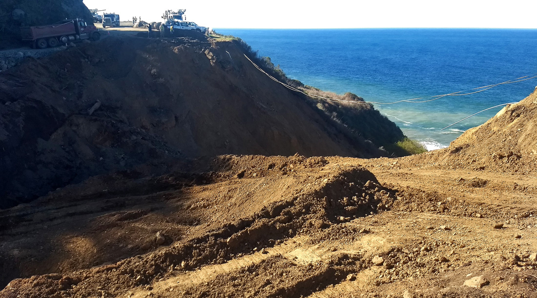 View of Rat Creek Slide (2021) in California