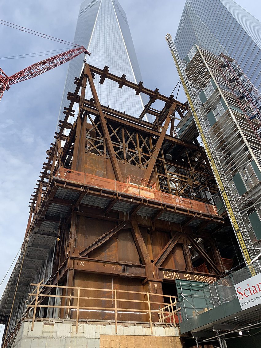 Street view of a construction site. 