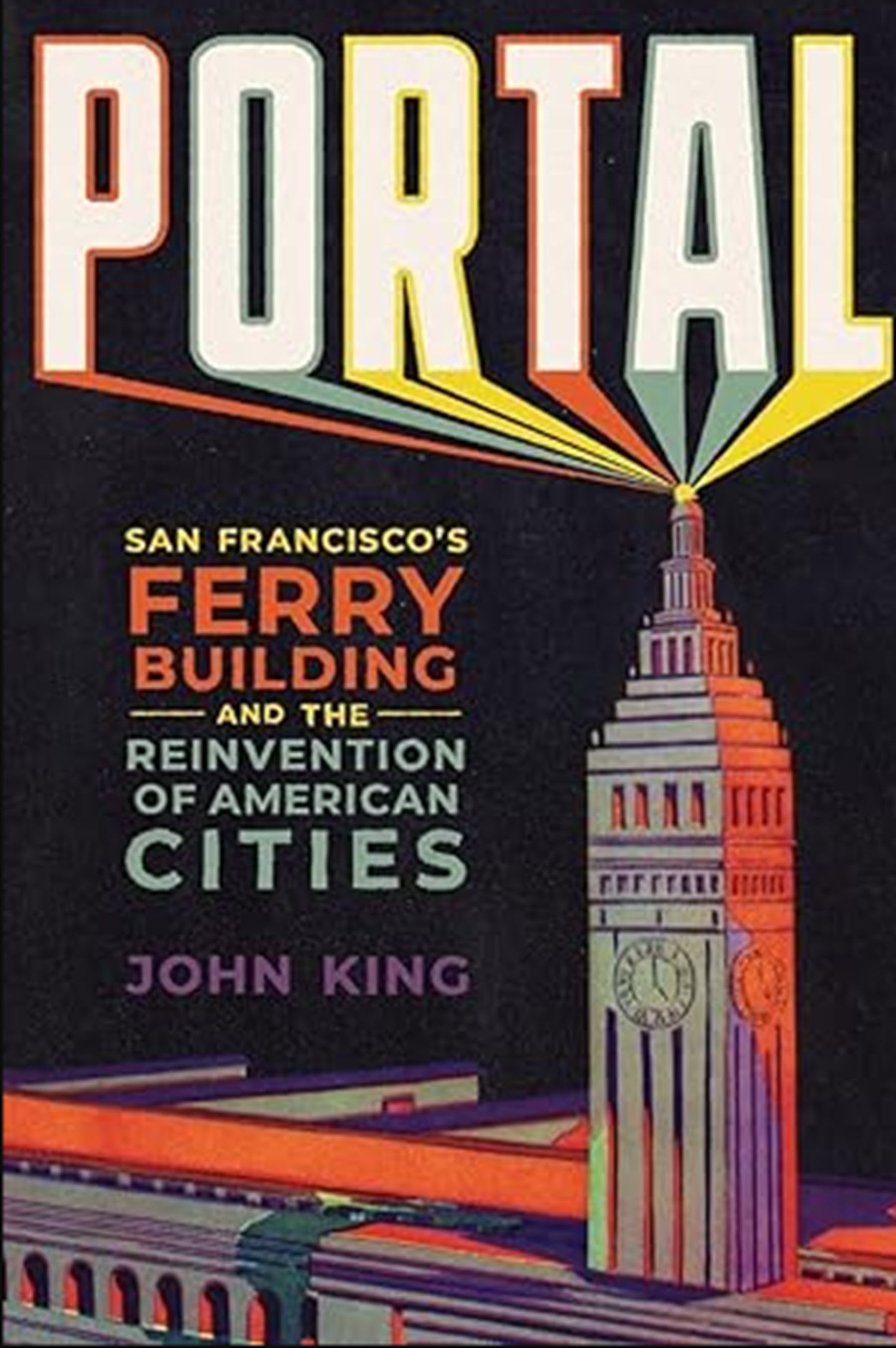 book cover featuring a clock tower