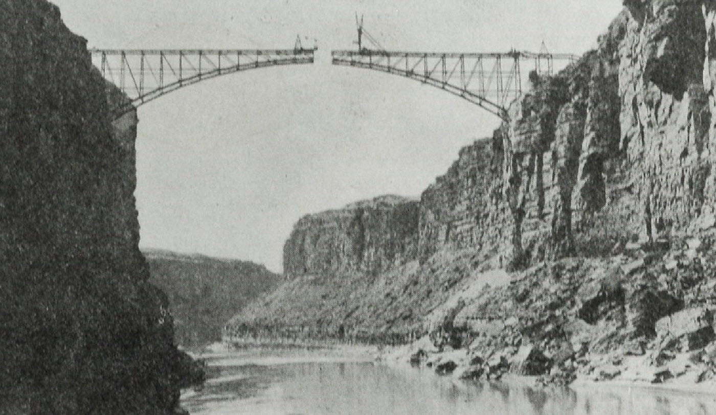 photo of the Navajo Bridge joining