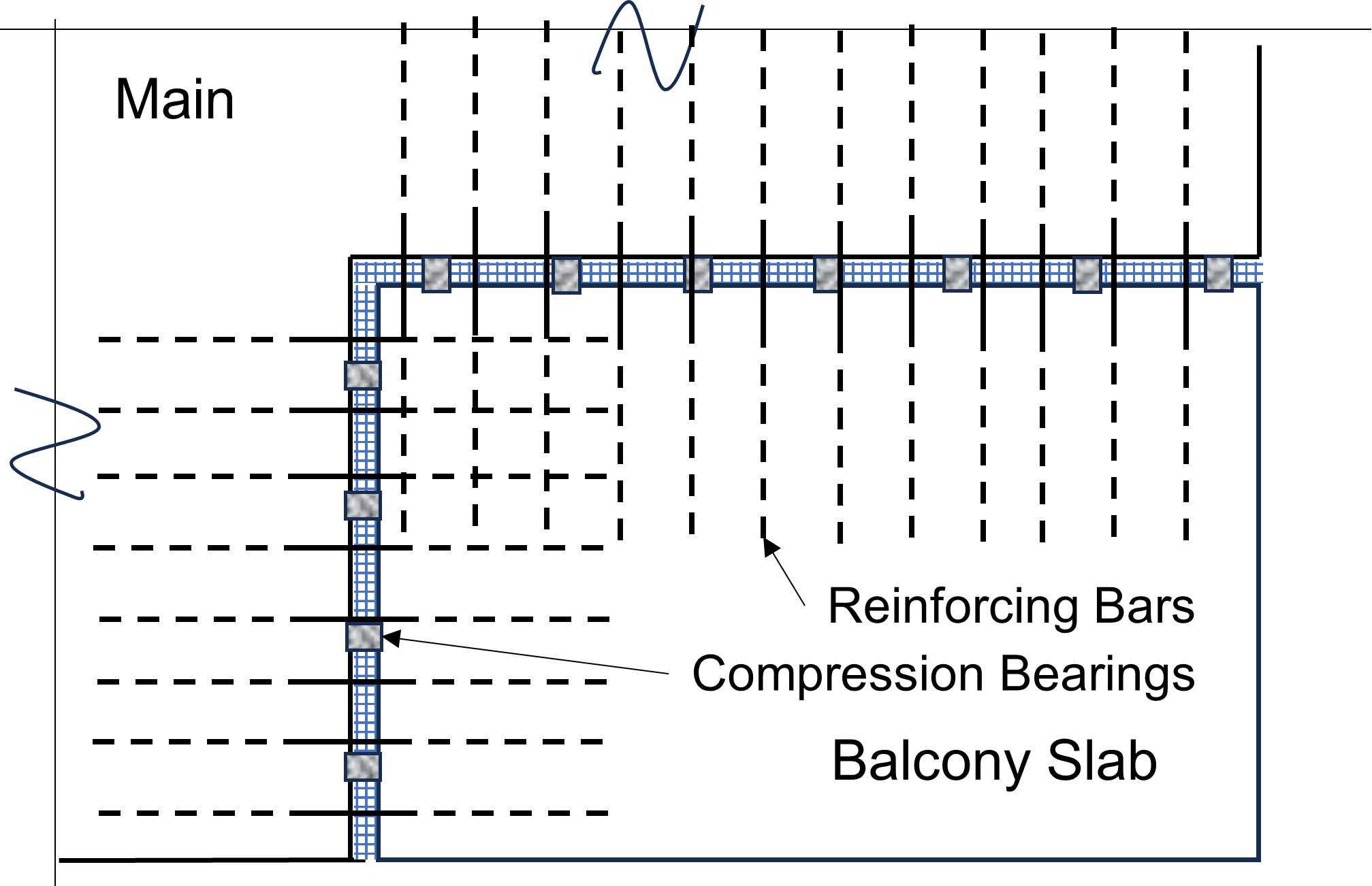 graphic of corner balcony