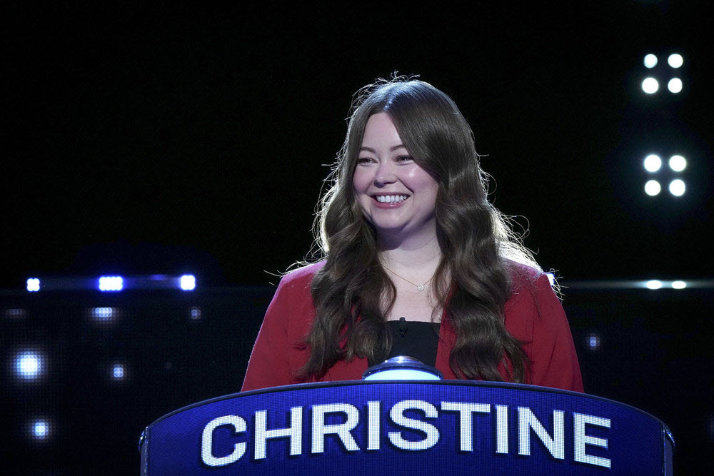 photo of Christine Rice on the Weakest Link game show