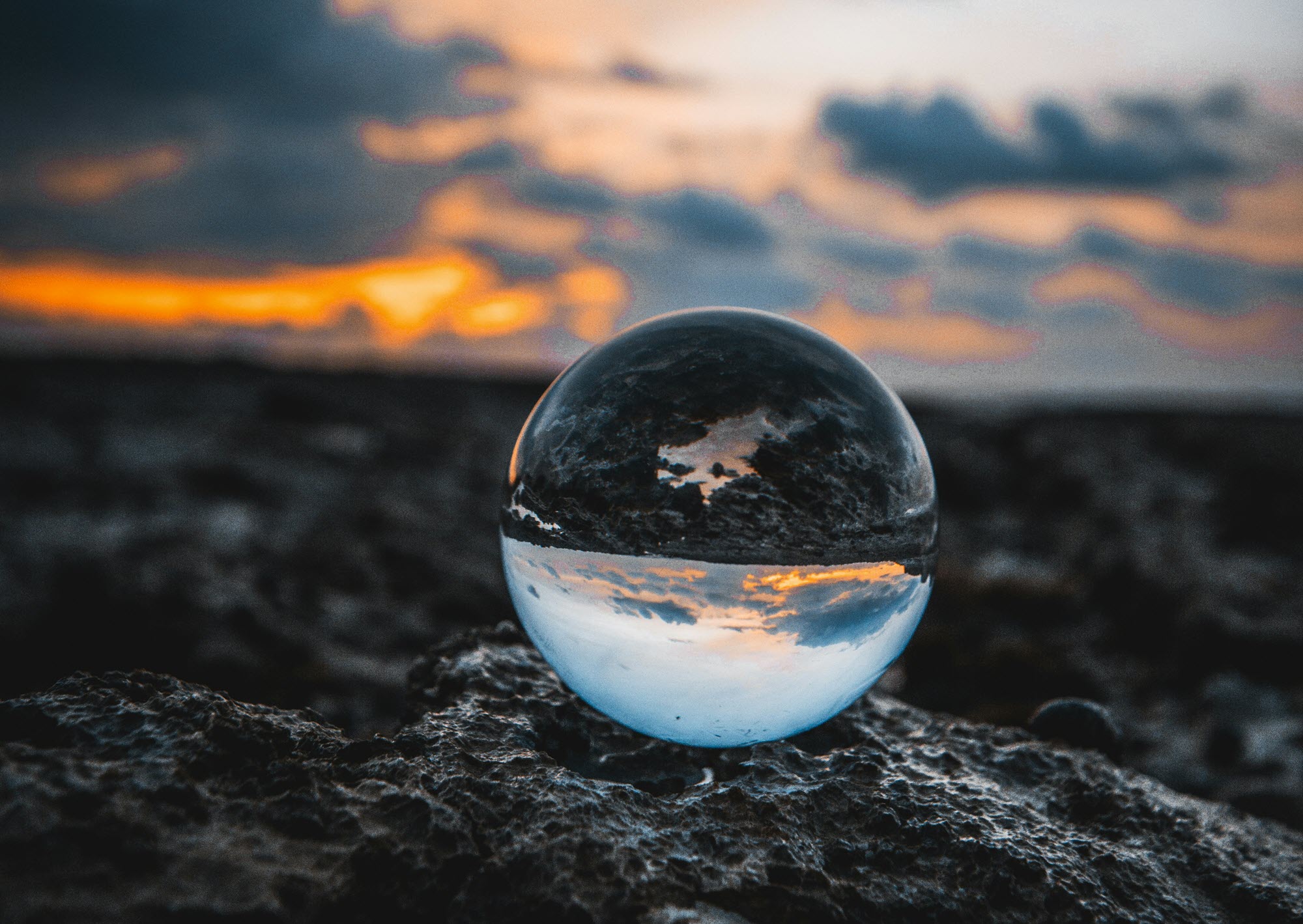 photo of globe in a prism