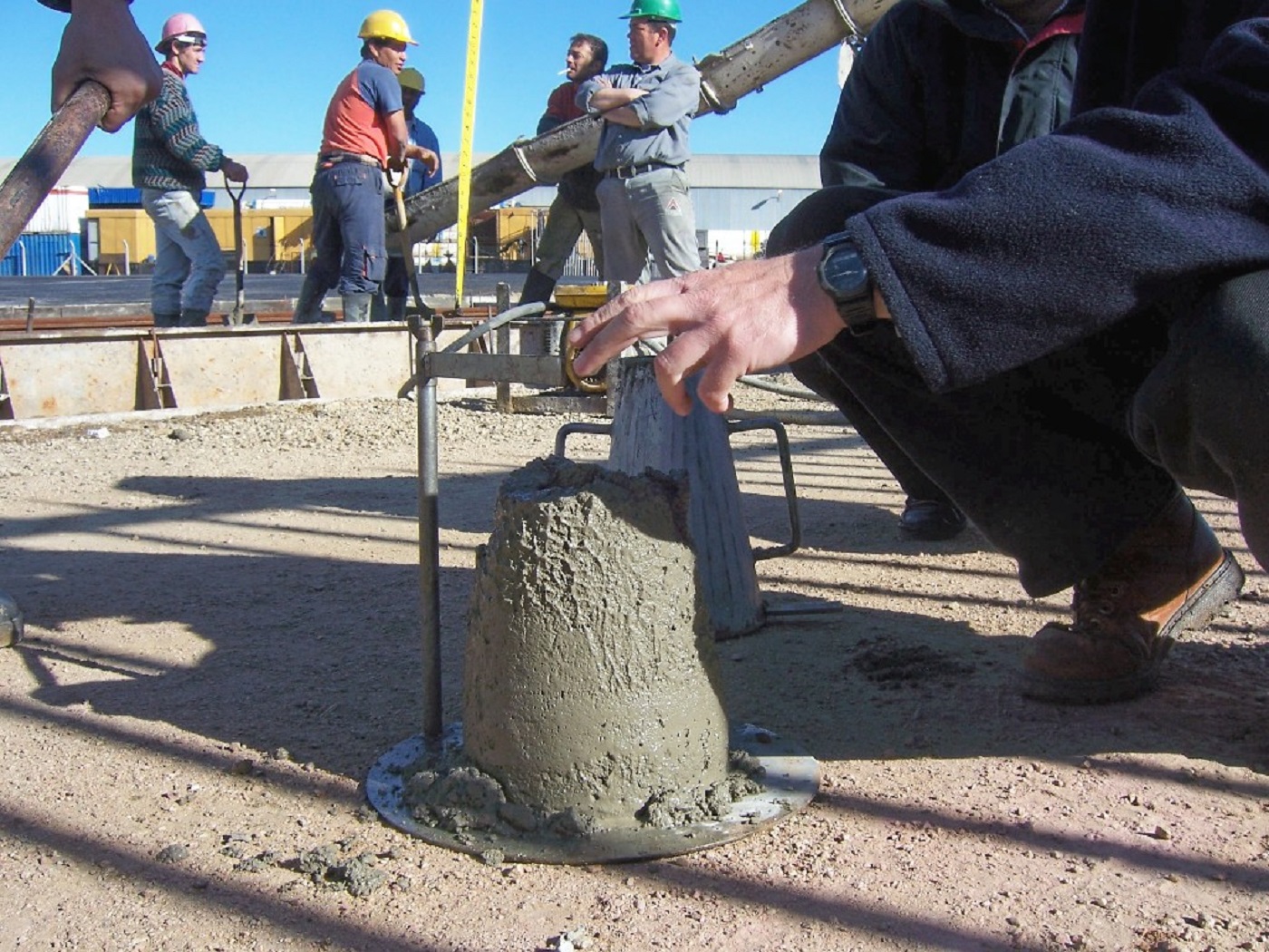 photo of a slump test