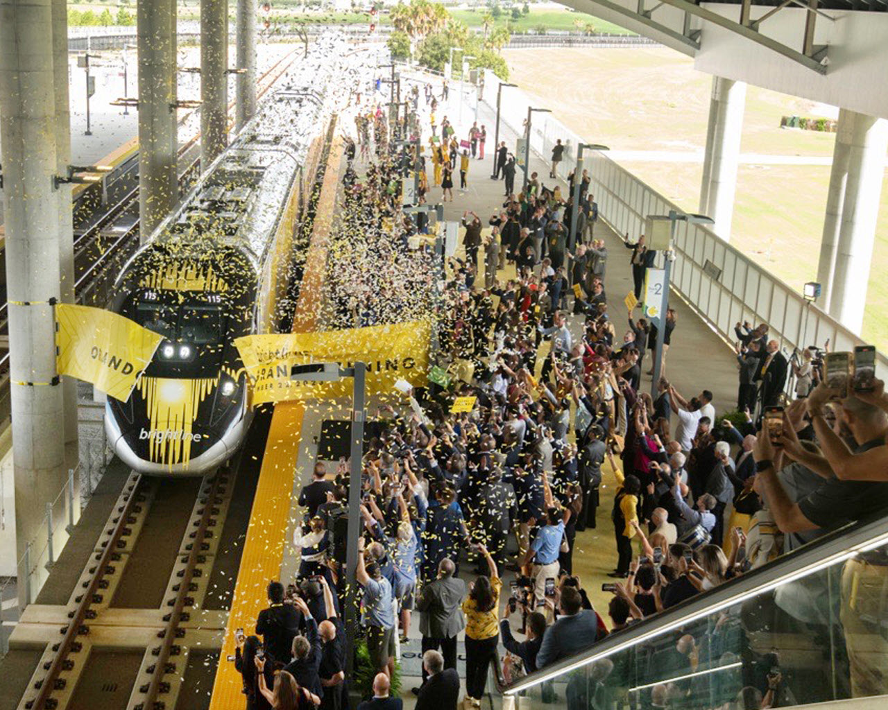 photo of Brightline train