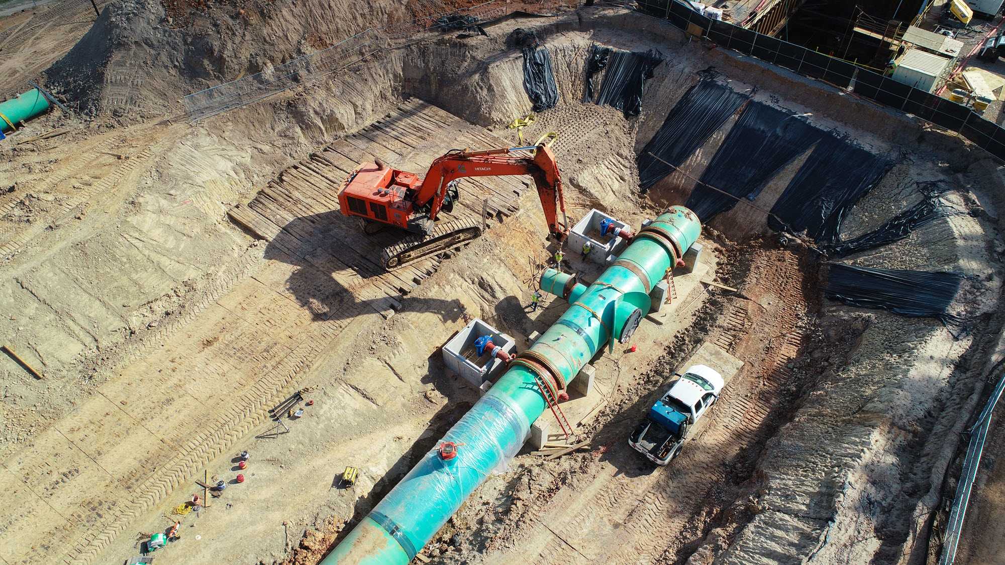 photo of Northeast Transmission Line construction