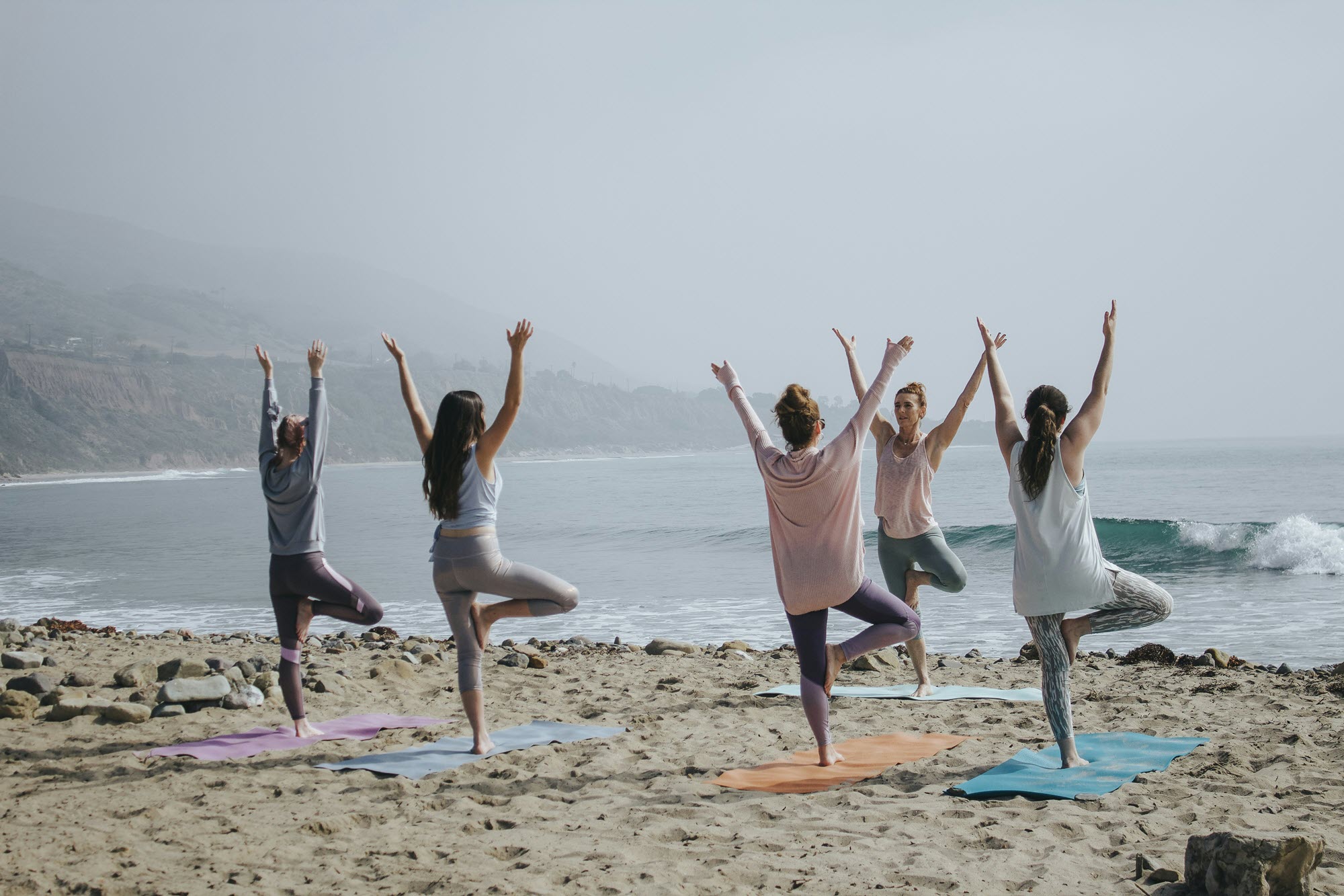 Photo of a yoga class