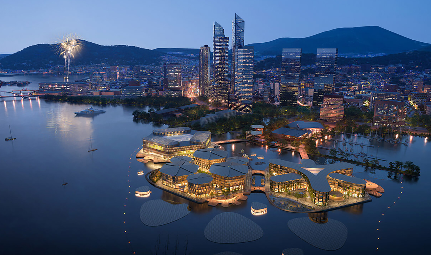 a city with buildings and waterways a city with buildings and waterways
