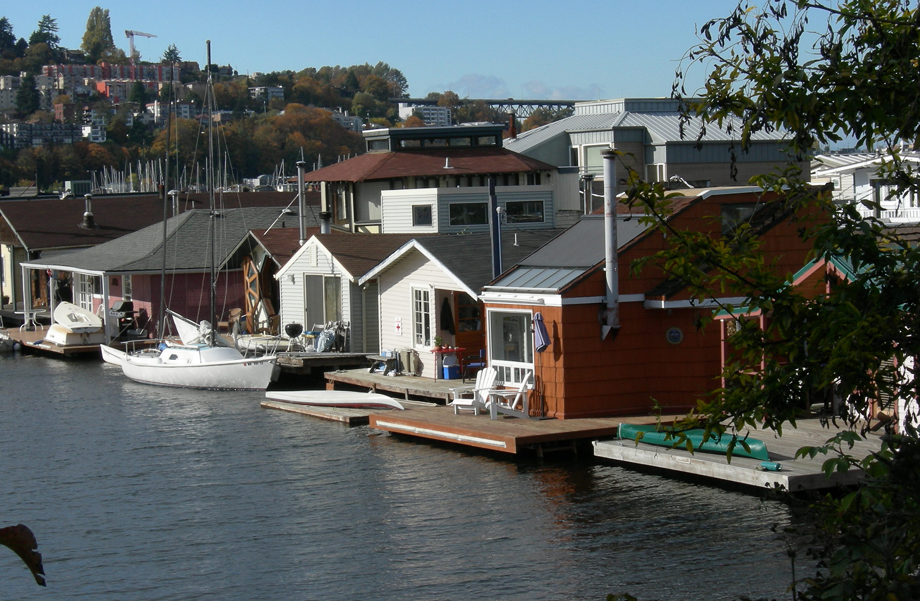 floating houses with docks and boats floating houses with docks and boats